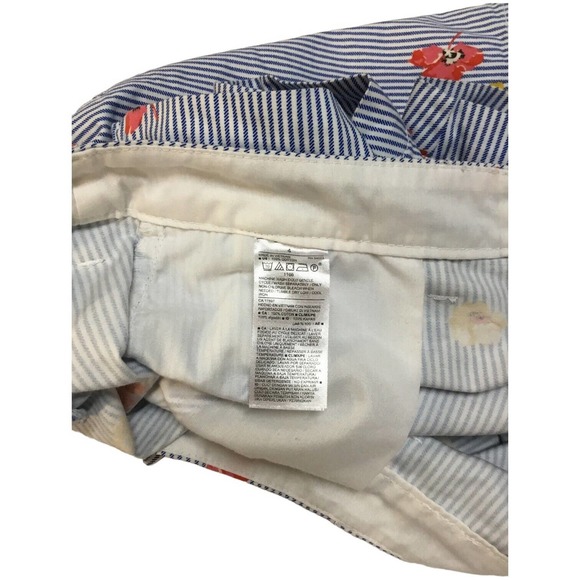 Old Navy Pinstripe Floral Twill Everyday Shorts Blue 4 - Picture 5 of 7